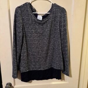 Sunday Navy and White Striped Sweater